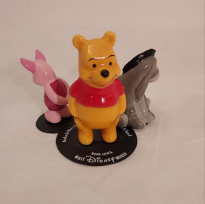 Disney Store Lot of 3 Bone China Winnie the Pooh Figurines